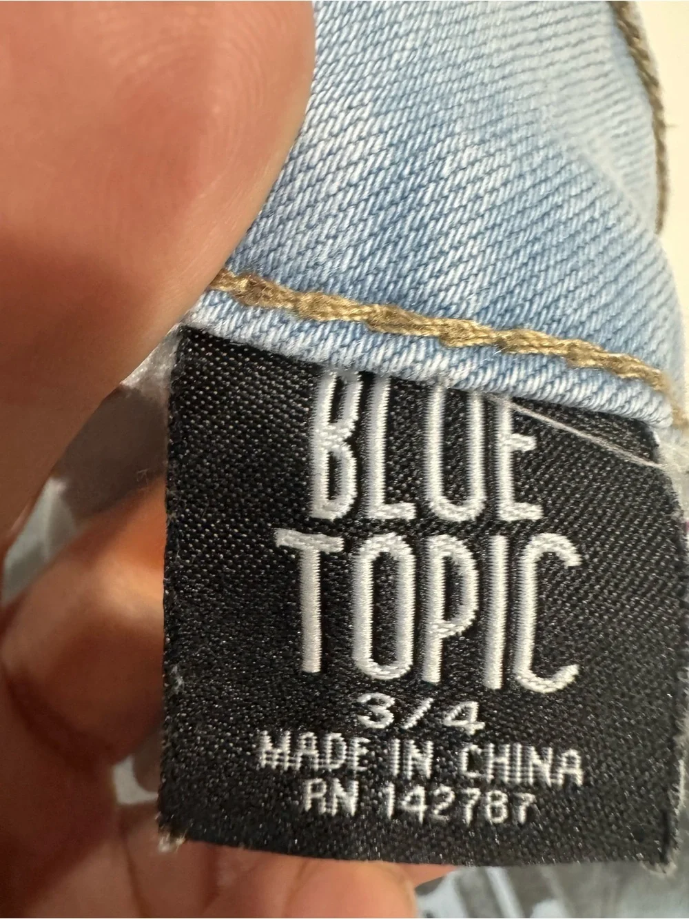 Blue Topic Girl Power Comic Graphic Skinny Jeans Juniors 3/4 Y2K